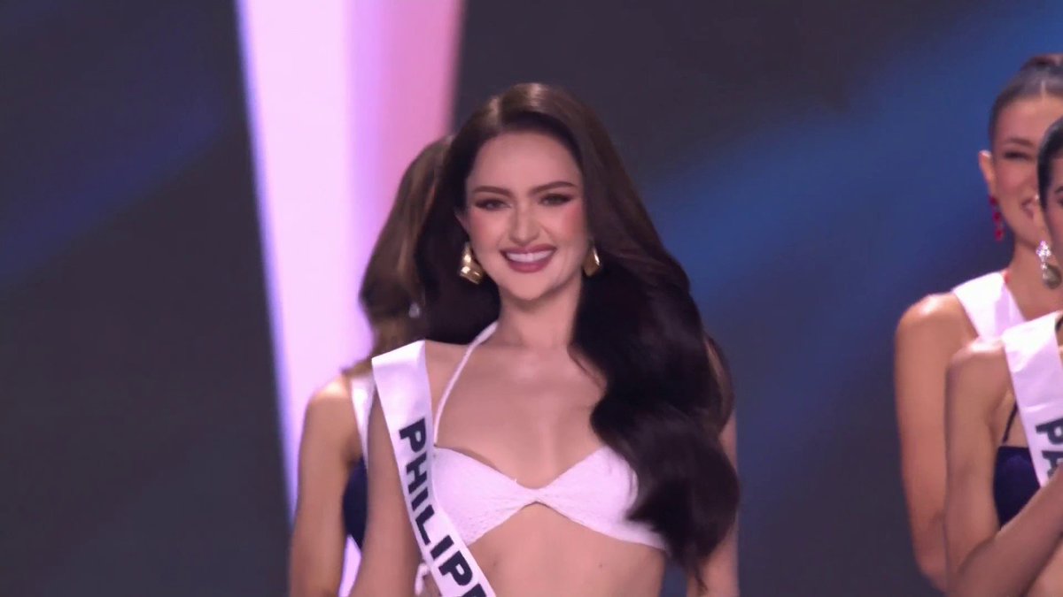 ABSCBN's tweet image. #MissUniversePhilippines 2025 Ahtisa Manalo securing her spot in the Top 12!

#MissUniverse

Catch all the action LIVE and for FREE on iWant

Courtesy: Miss Universe Organization