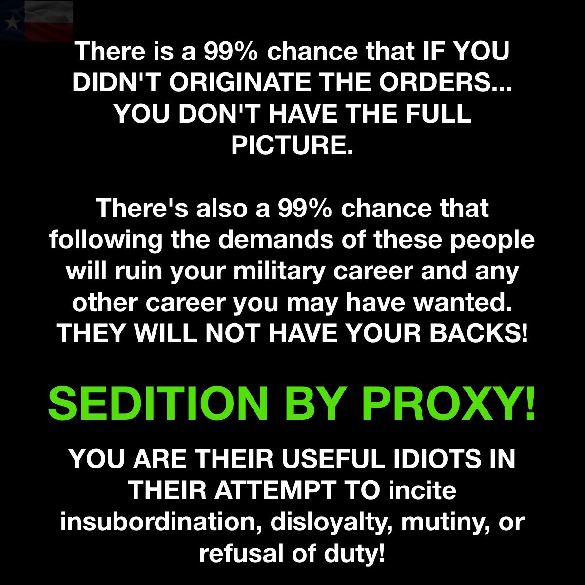 txind1836's tweet image. He didn’t.
He quoted law!
The SEDITIOUS SIX called for SEDITION BY PROXY!
Guess which is worse!