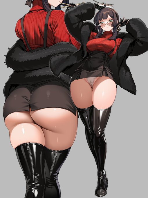 テカテカ塗りたくなったので秋刀魚モガドール描いてみました。差分は分離ver。実質2キャラ分だったので面倒だぜ。ちょっと等身デカ過ぎるかなって思ったけど、割とガタイ良い方ですよね彼女。多分大丈夫大丈夫。 