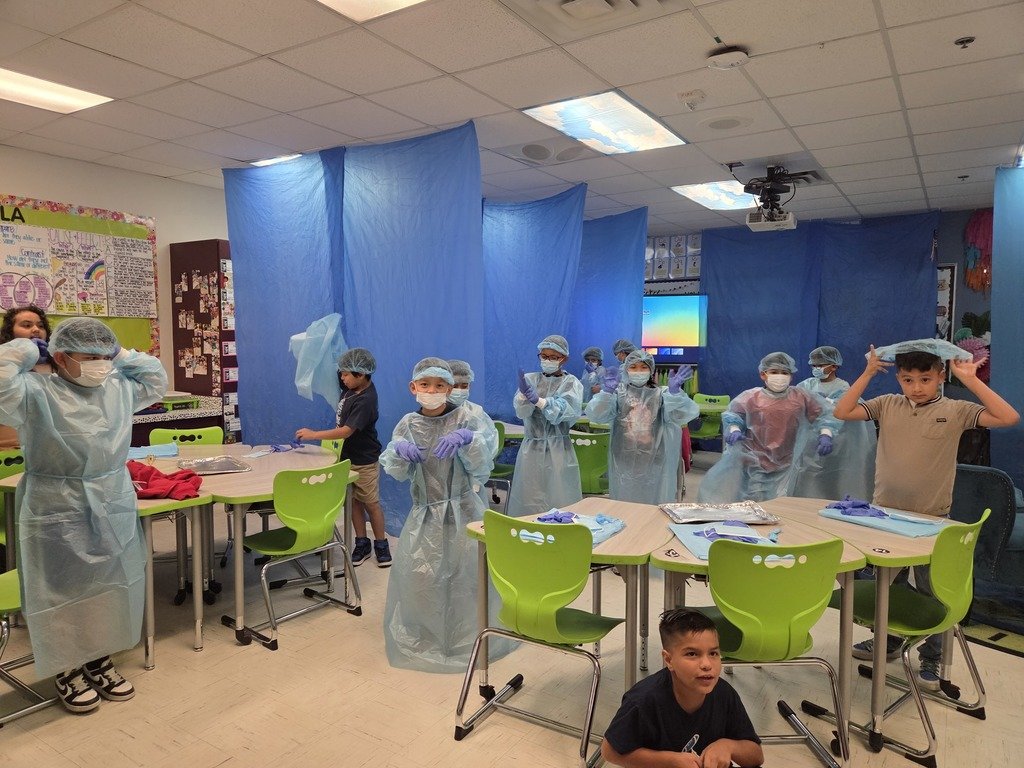 swisd_hcsa's tweet image. Future doctors, current scholars! Mrs. Alvarez&apos;s 3rd grade class operated on math equations, practiced punctuation transplants, and reconstructed SCR writings today.

#SWISDHEROS #RootedHiddenCove #RootedSWISD