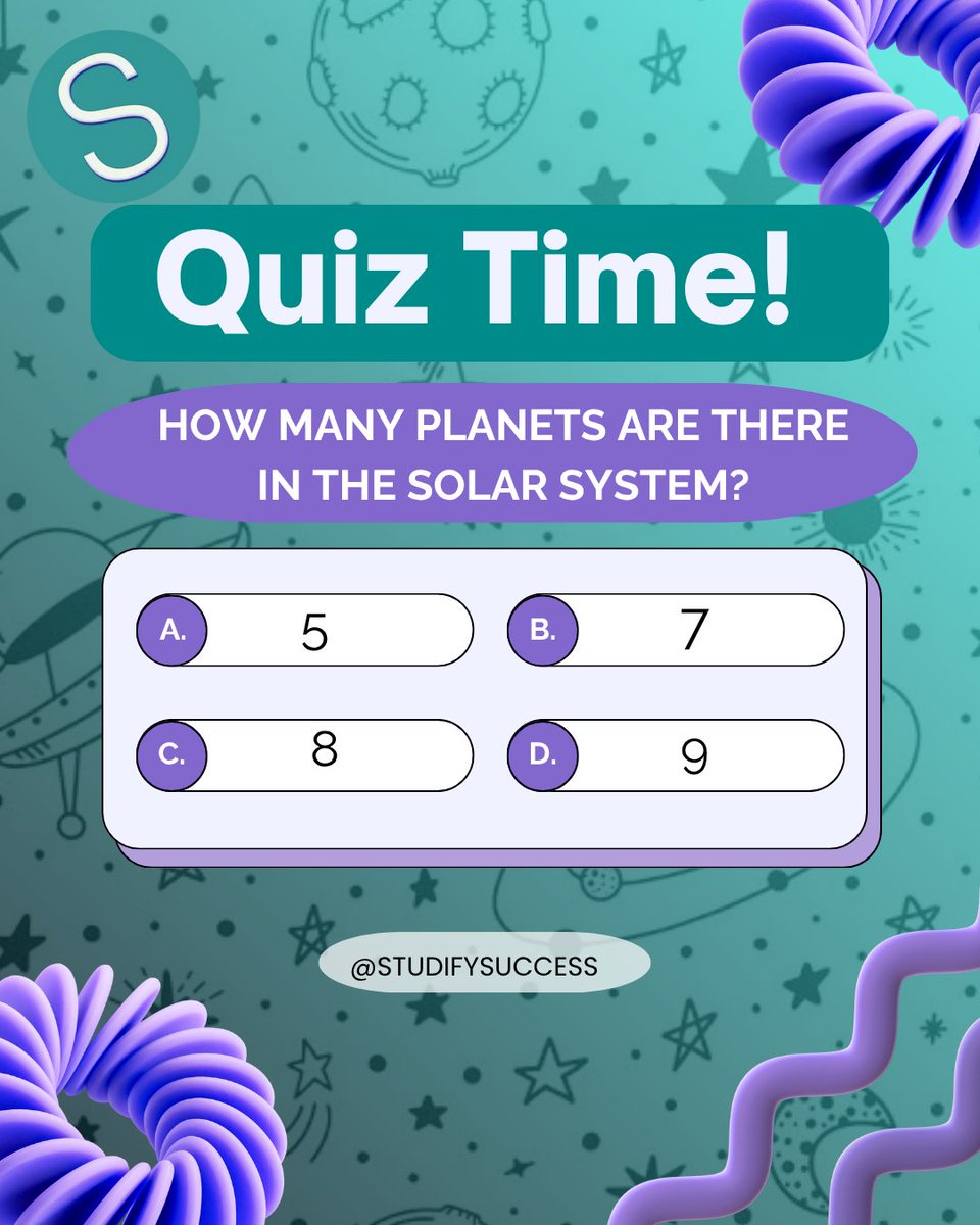 studifysuccess's tweet image. What will be the right answer

#studifysuccess #studifysuccesstalks #quiz #education