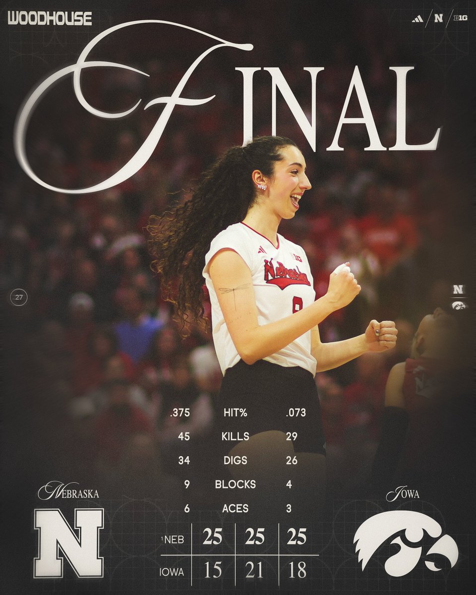 HuskerVB's tweet image. B1G sweep for our 350th consecutive sellout! 🧹