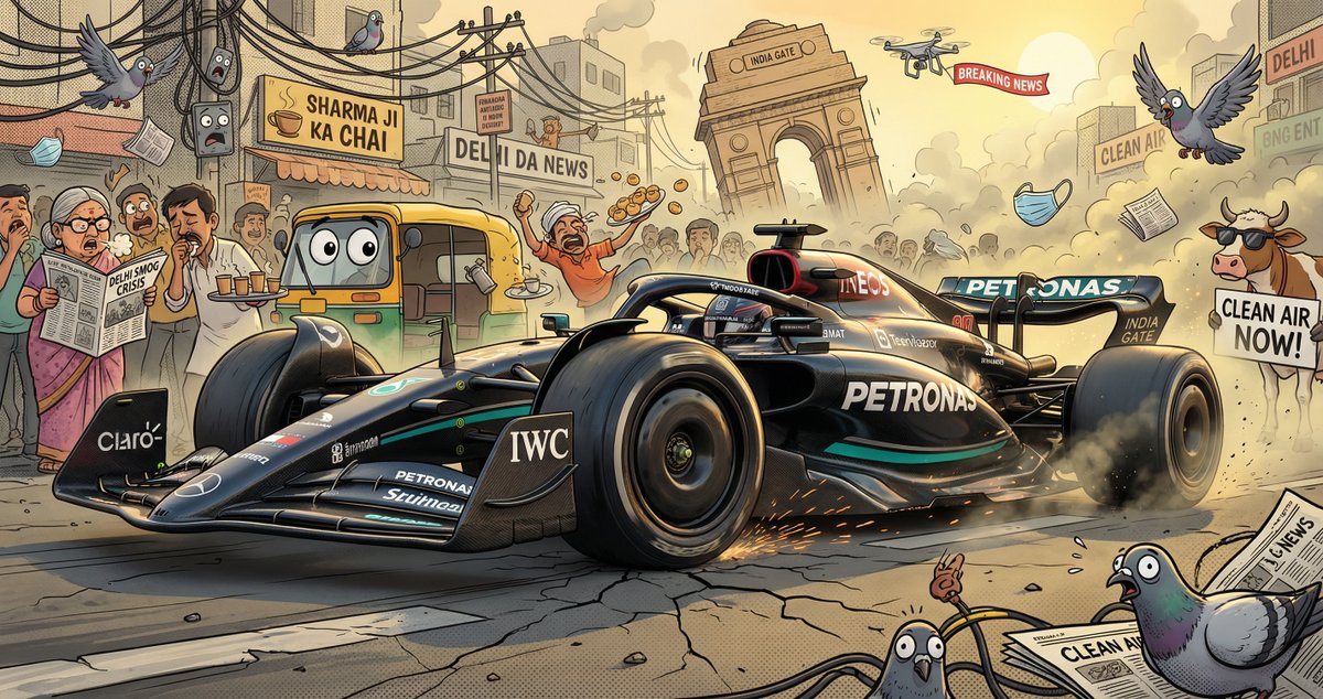 ugeshk24's tweet photo. Tried Nano Banana Pro for the first time and it’s fucking good. Gave it a complex prompt, it generated it easily, and the best, most satisfying part is downloading it in high res🤌#AIArt #DelhiPollution https://t.co/f8dPIWOV4H