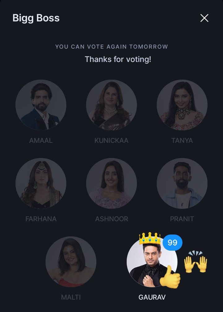 EnjoyLife_Peace's tweet photo. Come on Dears #KhannaKaKhaandaan
#Gauravkegarvfans #GKSupporters #GKCults all Speed up Only <2hrs Left to get Voting Poll Closed I did My Max Part of Voting My Max early Morning!
All Keep Voting for Our #GauravKhanna๐ต
Max Soon Tday 21st Nov (Last Day to vote)๐
#BiggBoss19 #BB19 https://t.co/MP5b7TU6v1