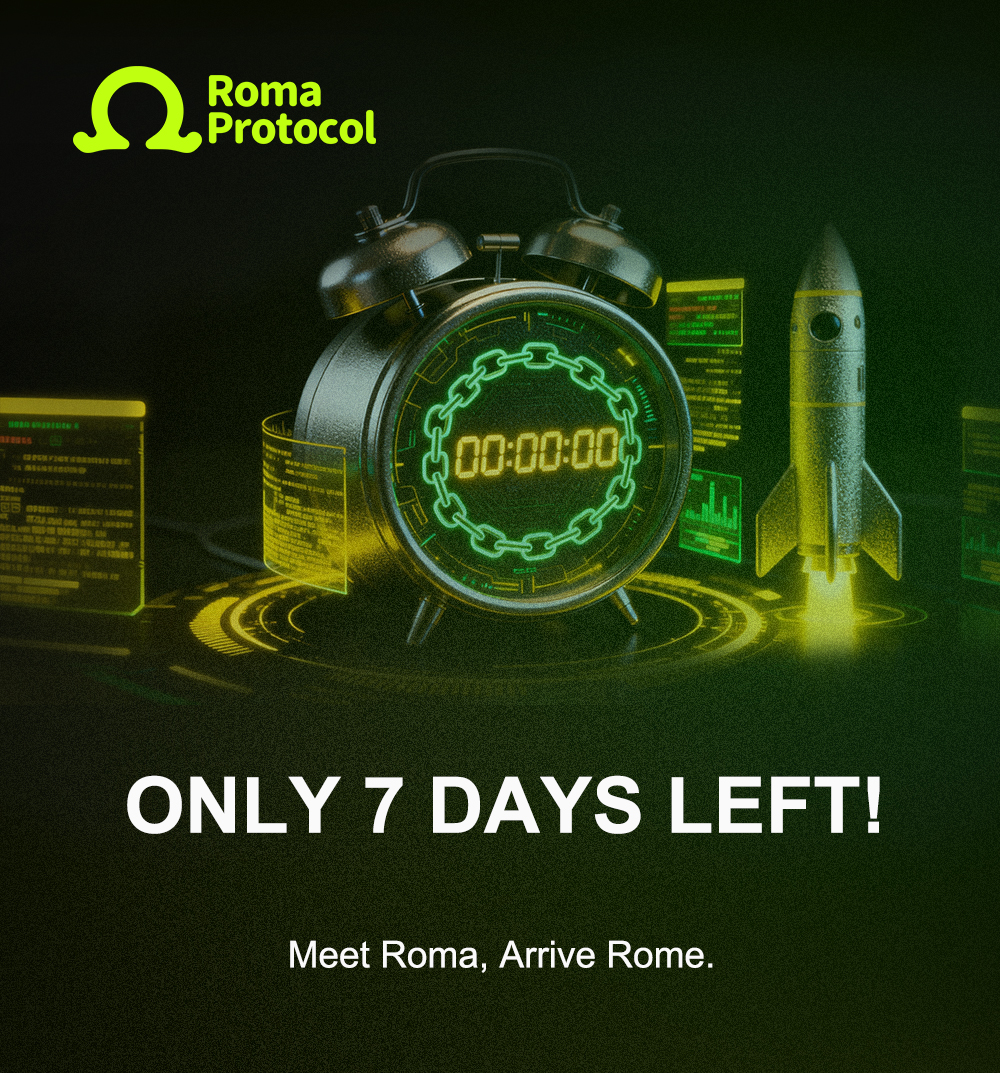 RomaProtocol's tweet photo. 🔥 Roma Protocol Node Sale Countdown: ONLY 7 DAYS LEFT!  

Grab the LAST CHANCE for DeFi 4.0 dividends 🚀  
1,120 ultra-scarce node seats about to lock forever!  
👉 Become a Consensus Node &amp; unlock your exclusive ticket to the “Roman Fortress” of decentralized finance!  

#DeFi https://t.co/1aFfvgAHyA