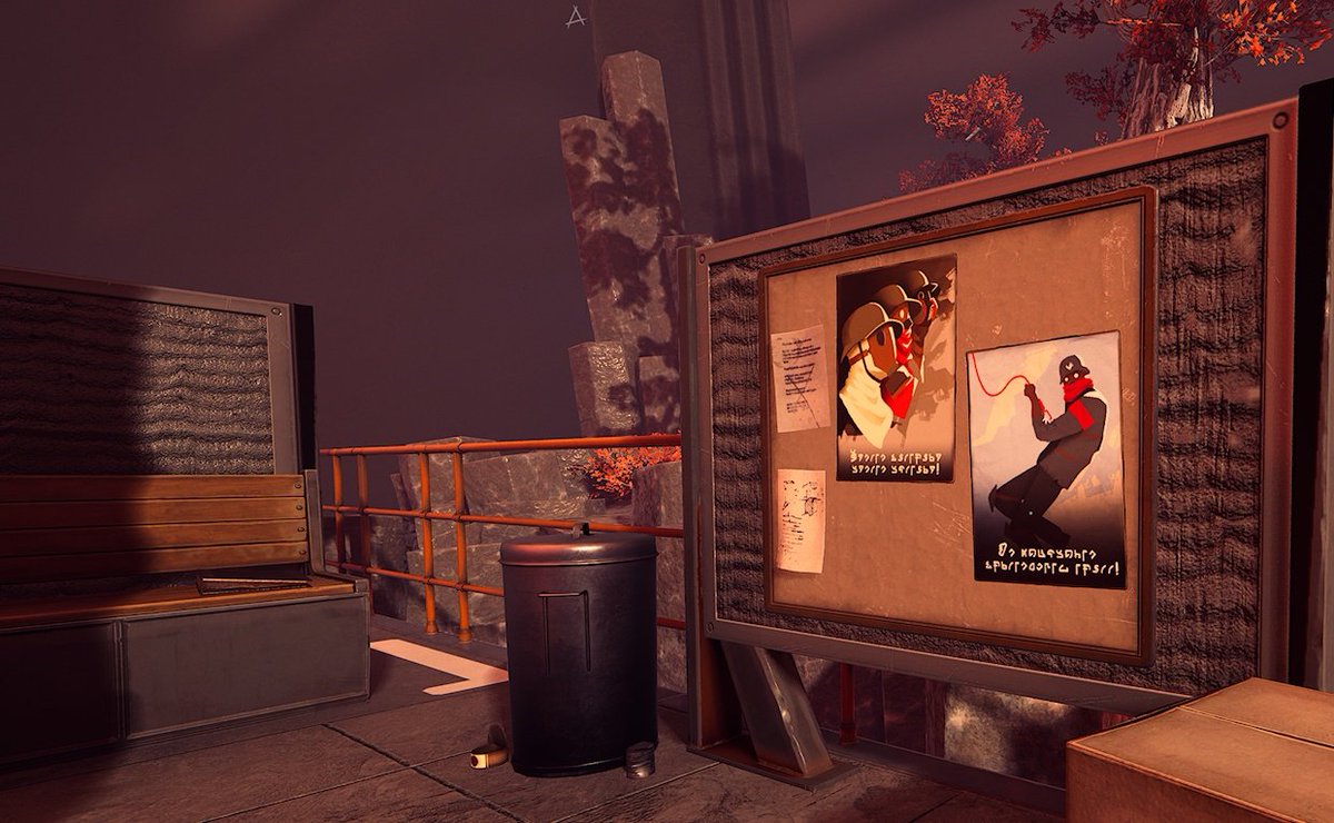 takyahashi's tweet image. ①昨夜ﾁｮｯﾄ進めて、トロッコが伸びました！広い〜😆🙌物が落ち着いて置ける😙🎶
②しかし到着する建物？に書かれてる文字が読めない文字で、違う世界線？の建物とかなのでしょうか🤔
③雲の合間から見える星が綺麗で😍 そういえばﾃﾞｯｶｲ骨も浮いてました🦴不思議空間
④ｶﾜｲｲ🤭
#VoidTrain