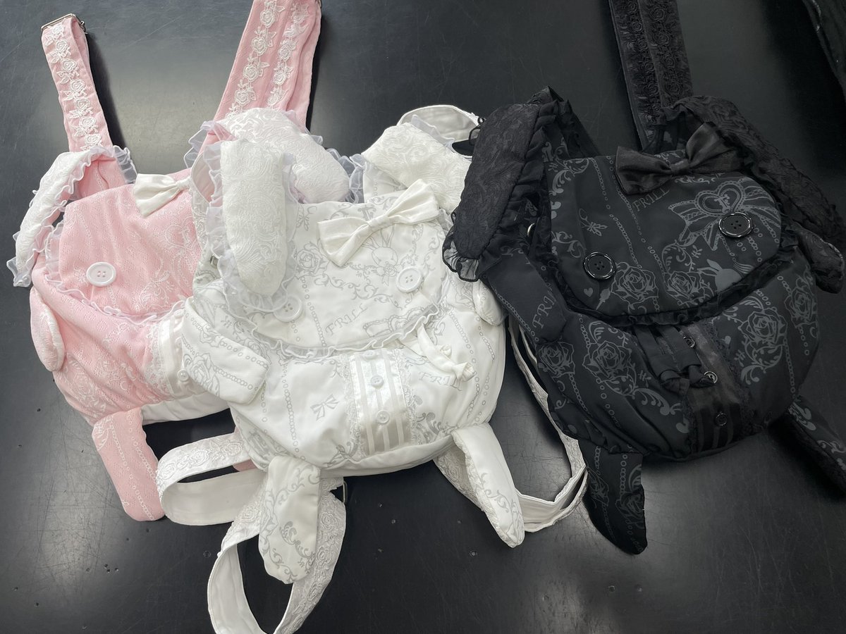 h.NAOTO FRILL Gothic Lolita Style Rabbit Backpack】 🐰Lovely Bunny