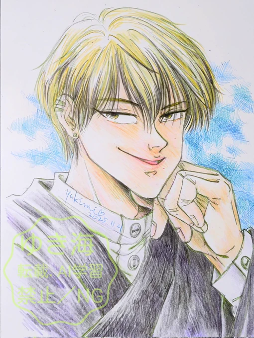 ( *ˊᗜˋ)ノこんにちはー.* 禪院直哉推しさん達へ 午後から用事があるので、描いてました(*^^*) 劇場デビュー&グッズ化! おめでとうございます*·̩͙𓈒𓂂𓏸 素敵な午後を #今日もゆき海日和 #呪術廻戦