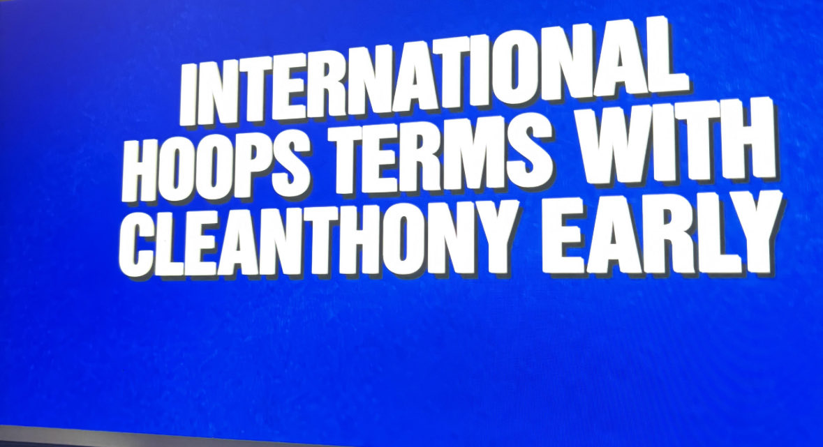 This was a real category on Jeopardy tonight. Incredible.