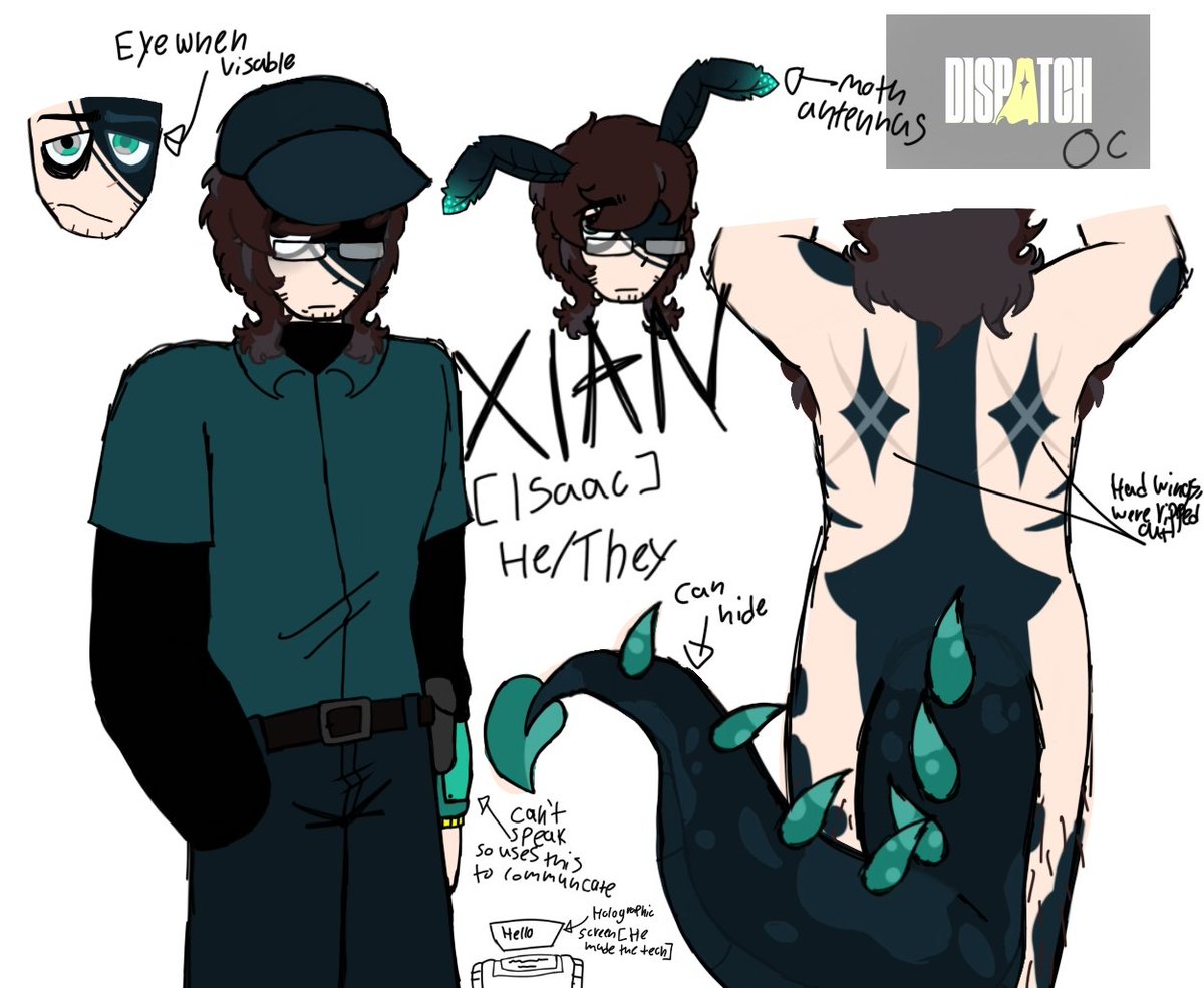 Adems_randomart's tweet image. #dispatch oc. I was actually going to post this after I drew him next to/interacting with Waterboy and Robert but I&apos;m impatient, so here you go! [I&apos;ve only completed the Waterboy one..]