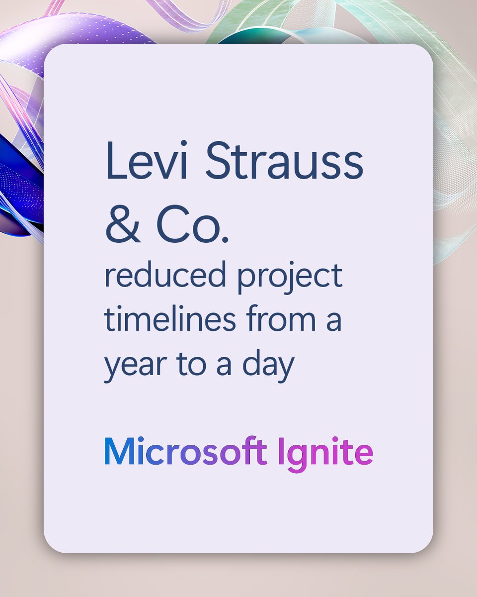 Levi Strauss &amp; Co., is a frontier firm, adopting AI at scale to deliver better experiences to employees and customers. 

By switching to Copilot+ PCs &amp; Microsoft Intune:

- Agents reduced project timelines
- Consistency reduced crashes
- Security gaps minimized

Learn more: