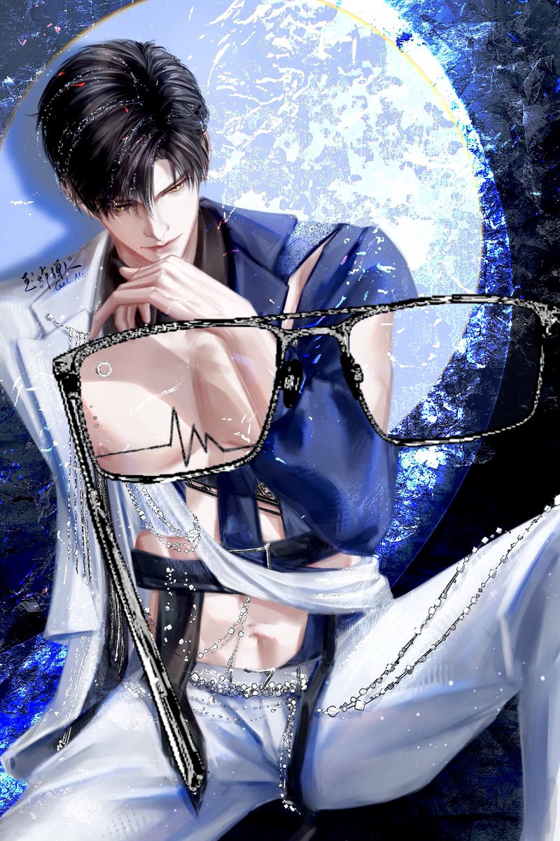 Gal__Mc's tweet photo. #LoveandDeepspace #HeartbeatsAblaze #Zayne #LoveanddeepspaceZayne #黎深 #恋与深空 

🎵｜To my world wild and so dangerous 

AKA 🍐and his glasses https://t.co/ixwxHXWxvt
