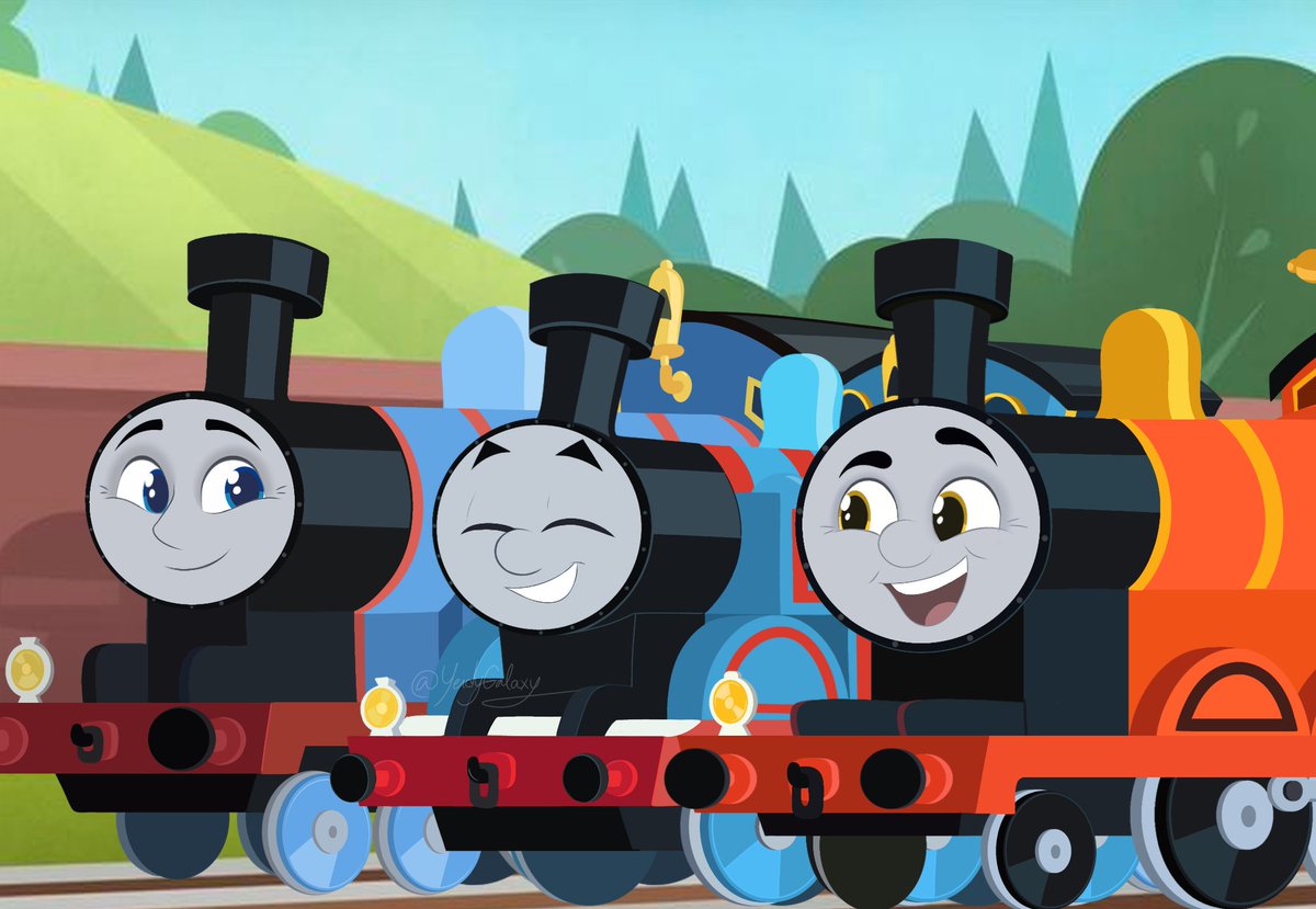 Yay another animation that will be ready in 984 days 😋

+something silly with these 3 
(Not part of the animation) 

#ttte #thomasandfriends  #allenginesgo #drawing #silly