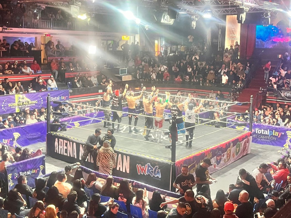 LaTijeraLucha's tweet photo. Arranca las acciones de la #ArenaNaucalpan, #IWRG y #LuchaLibreBoom con un ambiente espectacular, donde en batalla de relevos atómicos #AngelKid, #Titanium, #LeonRojoJr e #HijoDeSparta vencen de gran manera a #ComandoNegroJr,#SuperPorro, #Sparta y #Rabbit en lucha que es premiada https://t.co/bTY0nOKNhs