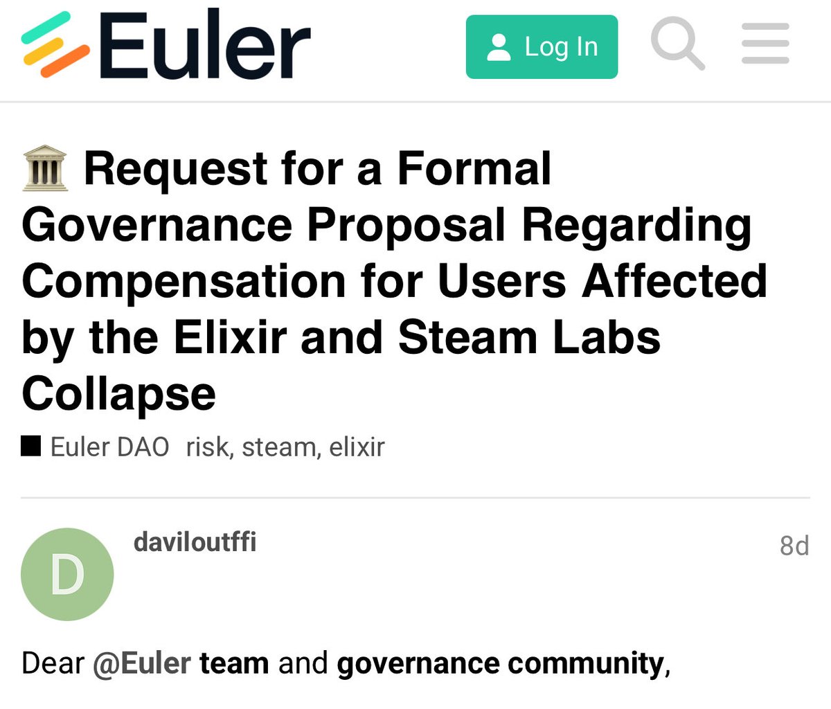 ImperiumPaper's tweet image. I think modular lending protocols like Euler and Morpho would be well advised to run as quickly as they can away from hosting their own branded front ends.

The case for a depositor bail out is, in my opinion, a fairly weak one, and not one to be rushed into.

As someone…