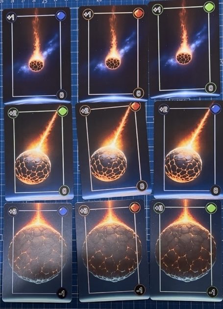 sametable215's tweet image. 相手の地球に隕石を押し付け、自分たちだけ生き残るゲーム
「あなたの惑星に隕石を届けます」予約受付は本日の23:59までで締め切りとなります。
ご予約される方は是非！！！

予約フォーム
forms.gle/LtfinCRV9rjSDf…

説明書
note.com/preview/na5678…

#ゲームマーケット2025秋
#ゲムマ2025秋