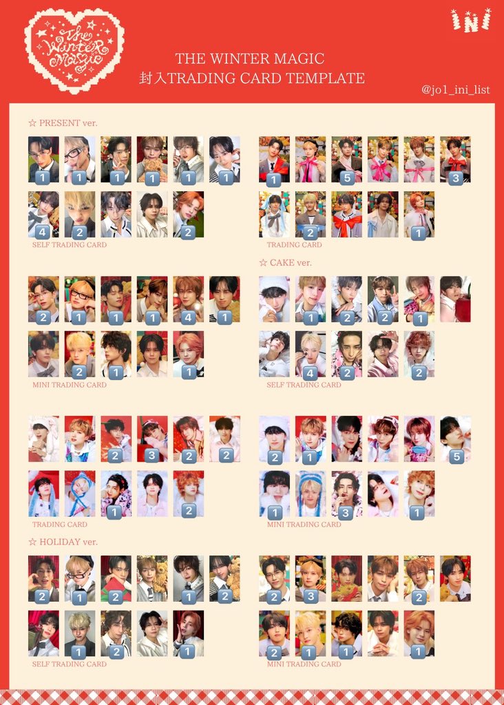 INI  THE WINTER MAGIC ウィンマジ 交換 

【譲】 画像参照
池﨑 尾崎 木村 後藤 佐野 許 髙塚 田島 西
 松田

【求】同種 藤牧

郵送希望です📮
まとめての方優先◎

お気軽にお声がけください😿

#INI_THE_WINTER_MAGIC #INI譲 #INI求 #INI交換