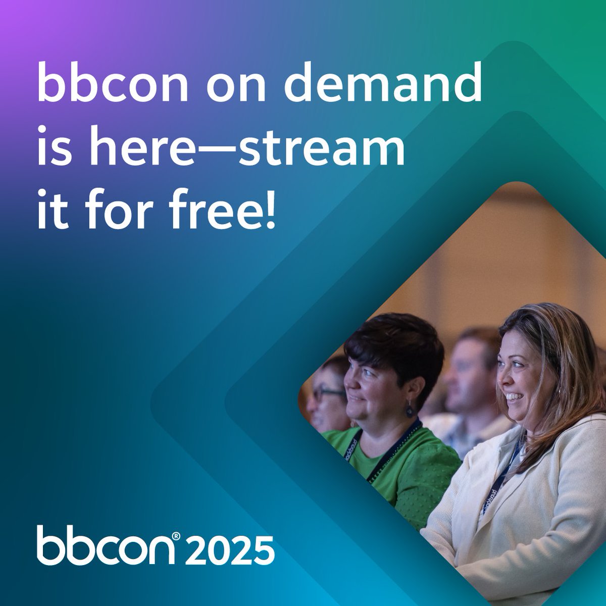 blackbaud's tweet image. Whether you’re catching up or diving back in, reliving the magic of #bbcon is just a click away. Stream the most inspiring, insightful, and unforgettable moments—on demand and totally free. blkb.co/4373AOs