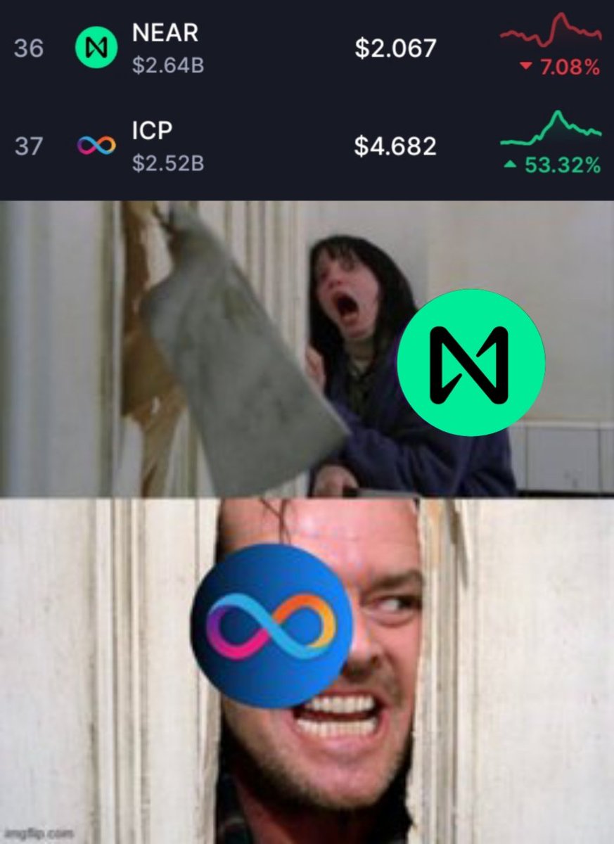 Run all you want $NEAR holders, $ICP can smell fear