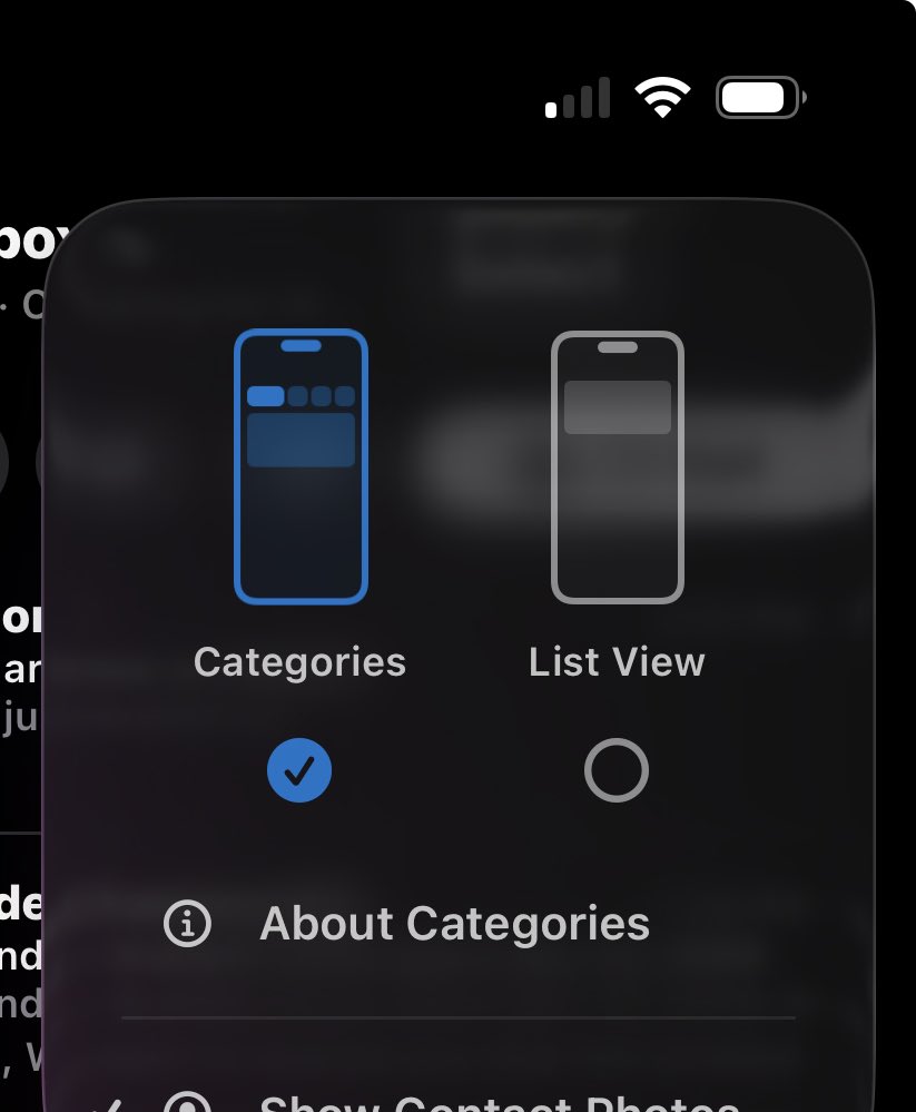 Roxleton's tweet image. what’s the point of these big ass buttons for something you’ll change once and never again? why not just make it like the safari tabs