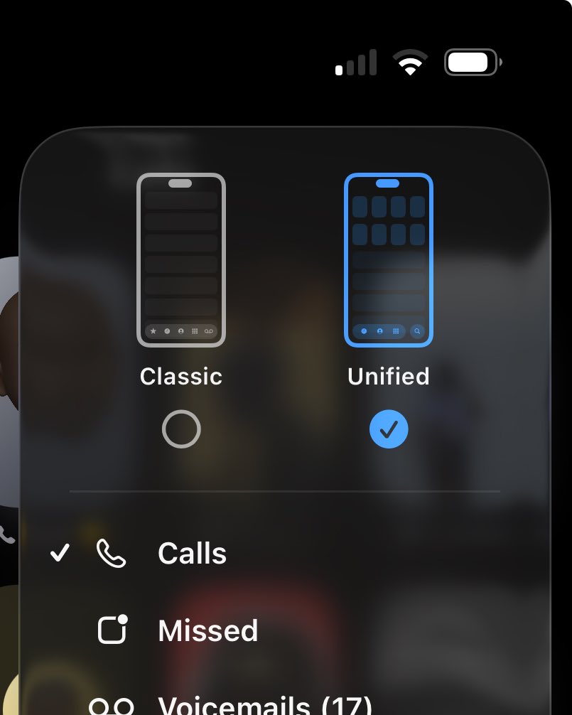 Roxleton's tweet image. what’s the point of these big ass buttons for something you’ll change once and never again? why not just make it like the safari tabs
