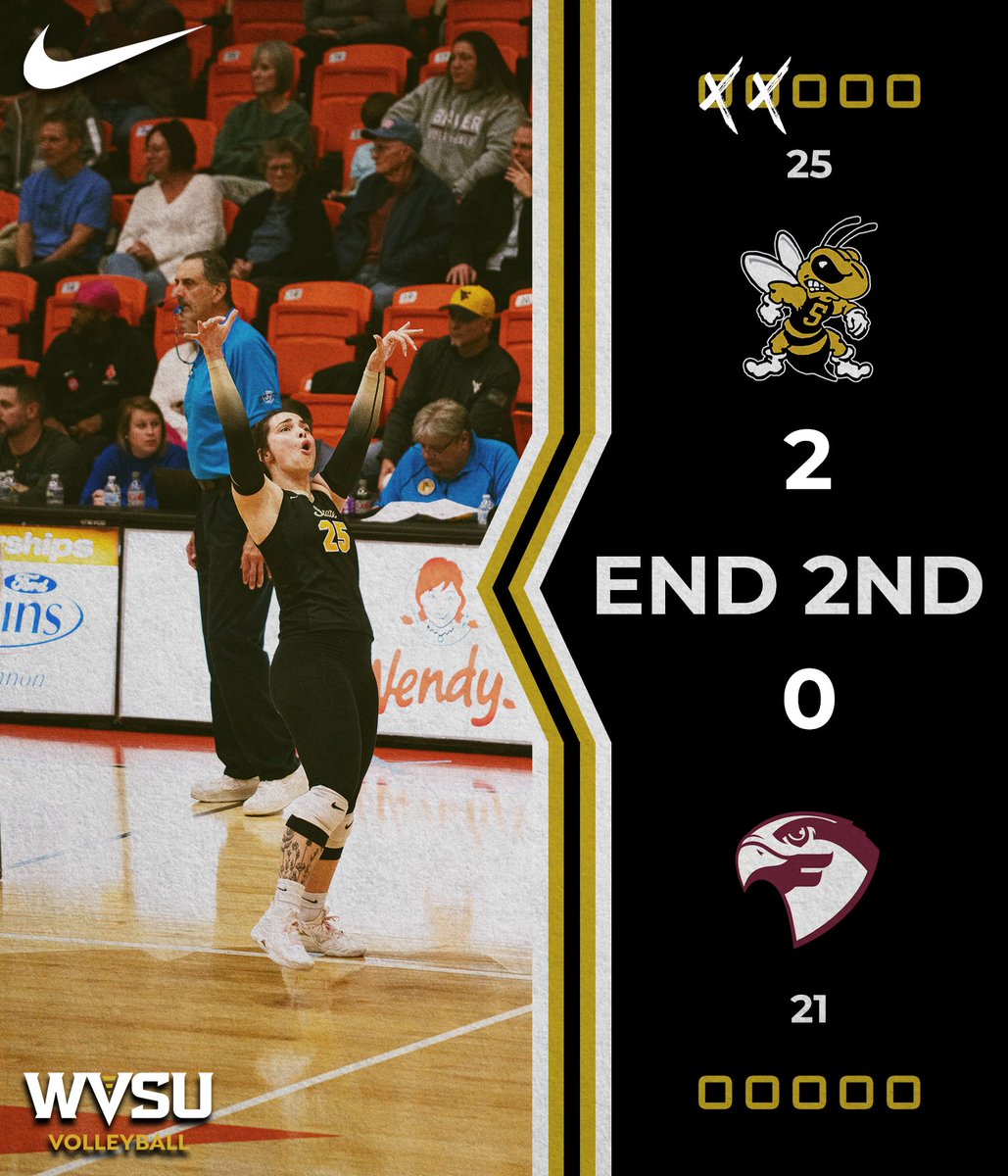 🏐 | Set 2 goes to the Yellow Jackets!

WVSU - 25
Fairmont - 21

#GoState 🐝