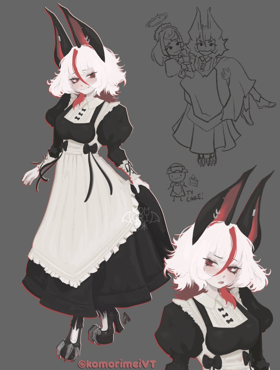 komorimeiVT's tweet photo. I DID IT!! also tried a painterly style for the first time (and threw a dress on @LemisLachrymose :3) #batbrushes https://t.co/ddGLunUu8y