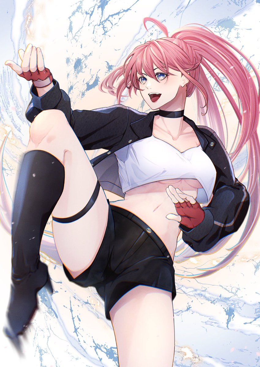 erizoh8762's tweet photo. It’s ‘Good Thigh Day’ today!
I drew this over a year ago, but I still really love how cool it turned out.
Look at those beautiful legs!
 #いい太ももの日 https://t.co/lmTjubrUxU