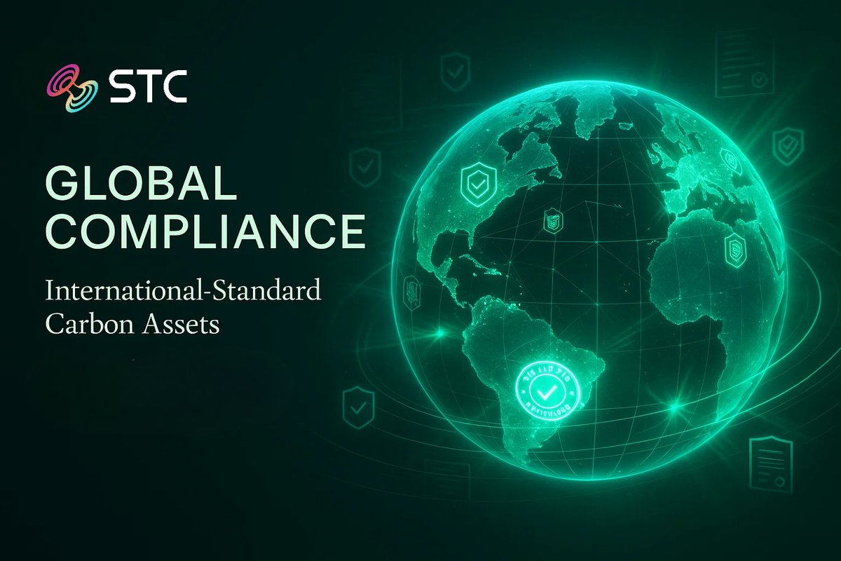 STC_Web3's tweet image. Global Compliance &amp;amp; Market Entry

Global Compliance Anchor. $STC integrated in Voluntary Carbon Market (VCM), enables cert from mainstream global registries. 

Ensures assets meet intl credibility &amp;amp; transparency stds. 🔗 
#Compliance #VCM #Cert