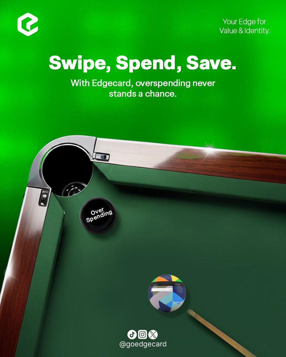 edgecard_'s tweet image. Overspending doesn&apos;t stand a chance. With Edgecard, you&apos;re always making the winning shot for your wallet.

#SwipeSpendSave #Edgecard 
#youredgecardyouridentity