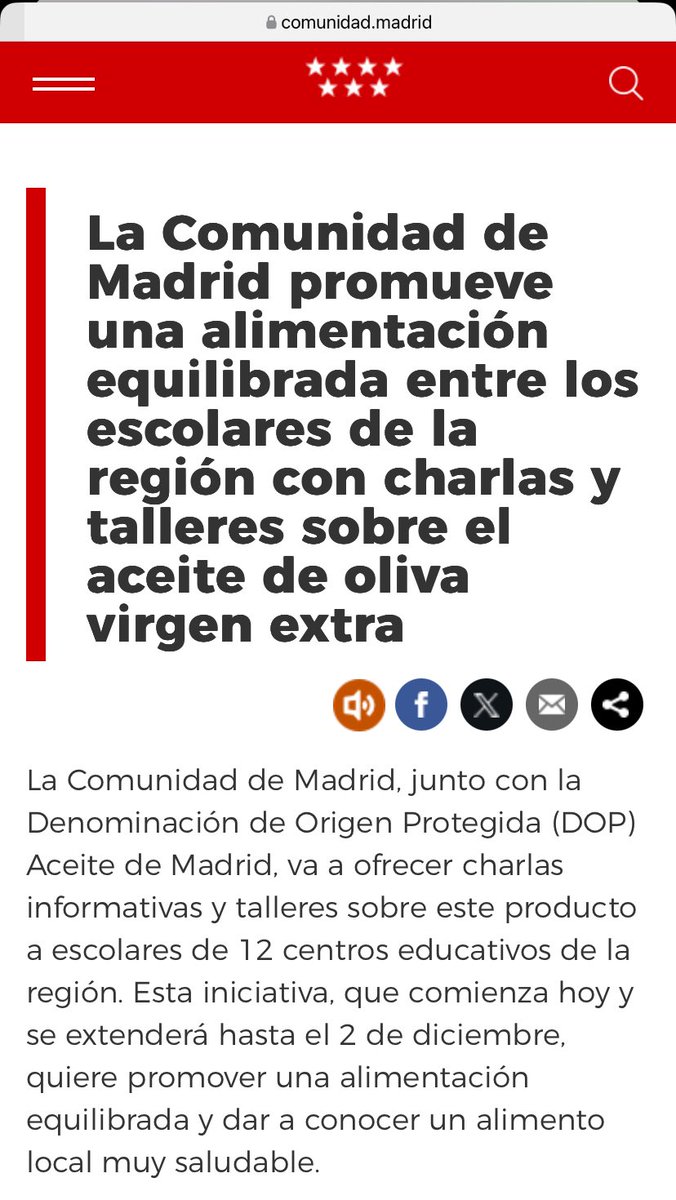 ⚠️ Ayuso y Viciana ignoran que la Tasa de #PobrezaInfantil en la CM es del 31,1%⁉️

🟣 Para promover y garantizar una alimentación equilibrada del alumnado madrileño

✅ No dejen sin #BecaComedor al alumnado ➕vulnerable

✅ Aprueben el #ComedorUniversal

comunidad.madrid/noticias/2025/…