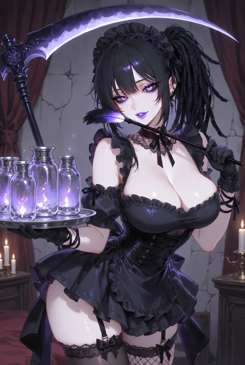 gremoriDeioa's tweet photo. "Day 21, you chose the maid.
Donโt look at me like that, masterโฆ
Iโm not responsible for what happens next."
๐ ๐ ๐งน
#darkXreaper #NNN #gothmaid #soultender #reapercore https://t.co/HbIVr46HTF