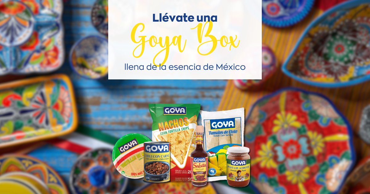 GoyaEuropa's tweet image. Llévate una Goya Box y disfruta del sabor de México. 🇲🇽
Tú juegas con el menú, y nosotros ponemos todos los productos. Solo tienes que:
🌶️Seguirnos en este perfil
🌶️ Responder a este post mencionando a una persona con la que los compartirías. (Sigue leyendo)
#GoyaEuropa