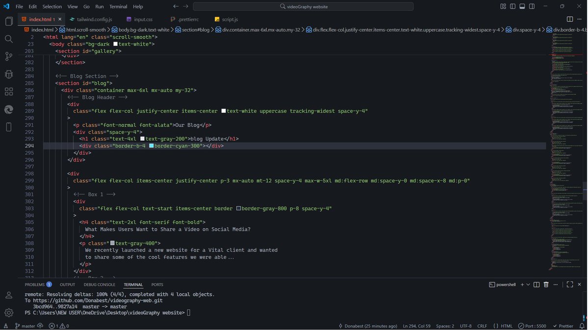 donfttp's tweet image. #Day56
Built a simple landing page on my own after finishing the Tailwind courses.
Check it out 👇
videography-web-three.vercel.app

#100DaysOfCode #TailwindCSS