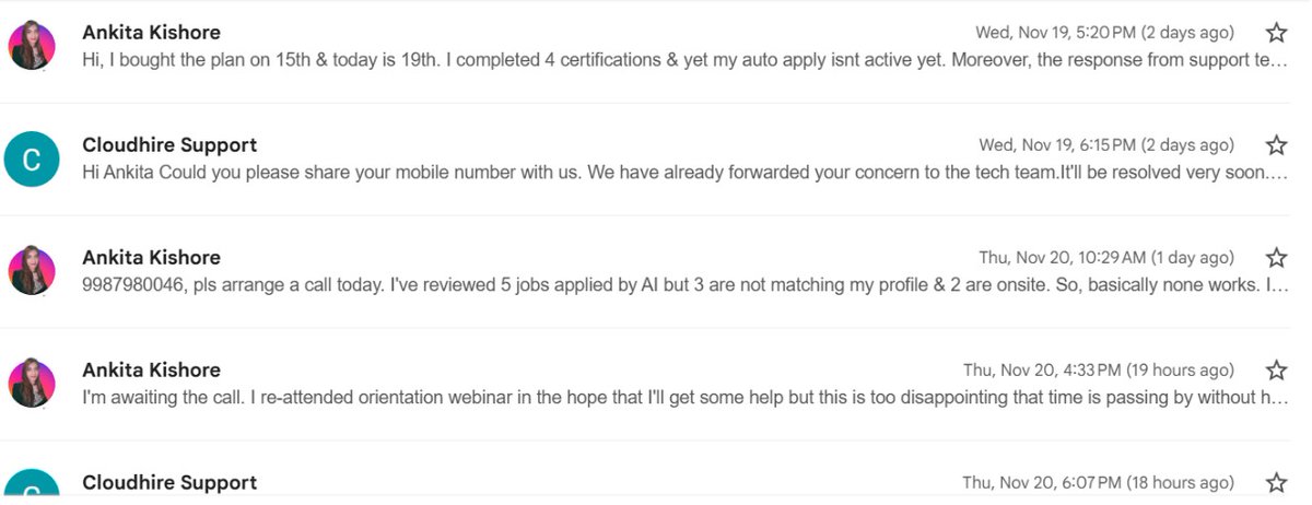 Ankz_18's tweet photo. @CloudHireUS  @SufiyanSIshaq where is the support after selling your product? It's been a week and no momentum.. I've been following up from last 3 days, attended orientation twice, reached out to the representative who sold me the package.. can u hear n help?? https://t.co/dr64gb9cp9
