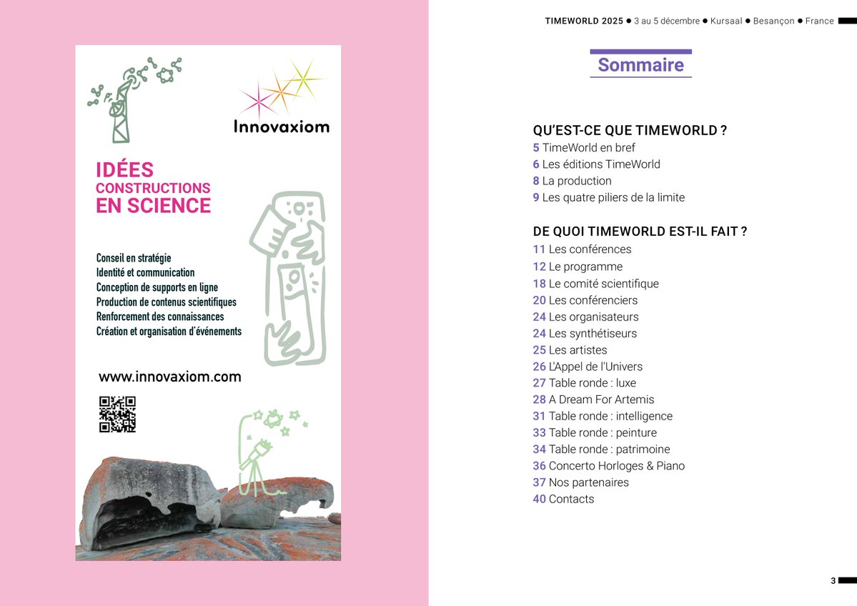 LHonnorat's tweet image. 🚀 Programme #TimeWorld2025 disponible !
🔥 Incontournable :
🎬 A Dream for Artemis + concert du Quatuor Ellipsos
🌕 La musique qui partira sur la Lune avec Artemis III
📆 Mercredi 3 décembre – 18h30
📅 3–5 déc., Besançon
📄 Programme : [PDF]
@Q_Ellipsos @acbesancon