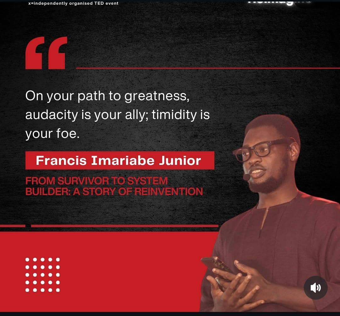 imariabe_jnr's tweet image. Excerpt from my TEDx Adesuwa talk.

#TEDx 
#ReimagineBenin
