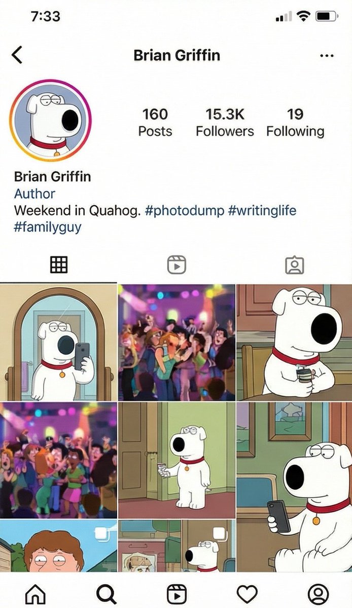 Lightdev20's tweet image. Nano Banana pro, Brian Griffin instgram account