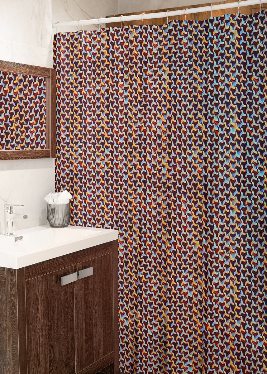 habatour20's tweet image. Turn your bathroom into a modern art haven with this micro-mosaic #showercurtain. The warm color palette and intricate geometric composition, bring depth, energy, and sophistication to any space.
Available at : redbubble.com/i/shower-curta…
#abstractpattern #abstractdesign #bathroomart