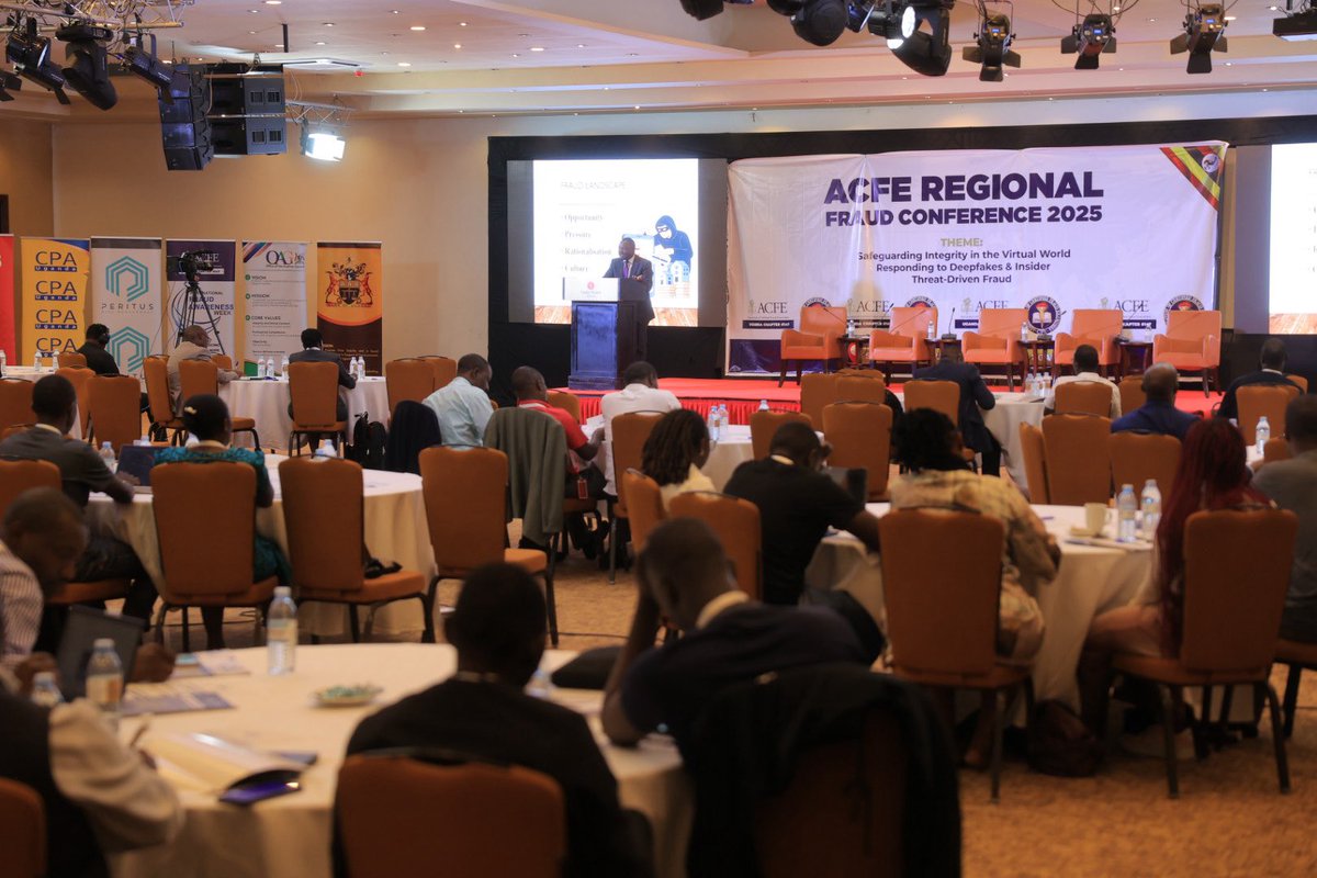 TheosBarham11's tweet image. Day 2 of the #ACFERegionalFraudConference2025 kicks off at Speke Resort Munyonyo. Today’s focus: safeguarding integrity in the virtual world as organisations face deepfakes, insider threats, and fast-evolving cyber fraud.

#ACFEUganda