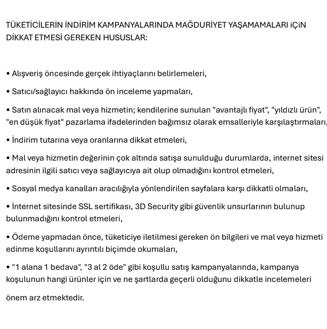 TukoderGM's tweet image. TÜKETİCİLERİN İNDİRİM KAMPANYALARINDA MAĞDURİYET YAŞAMAMALARI iÇiN DİKKAT ETMESİ GEREKEN HUSUSLAR:
