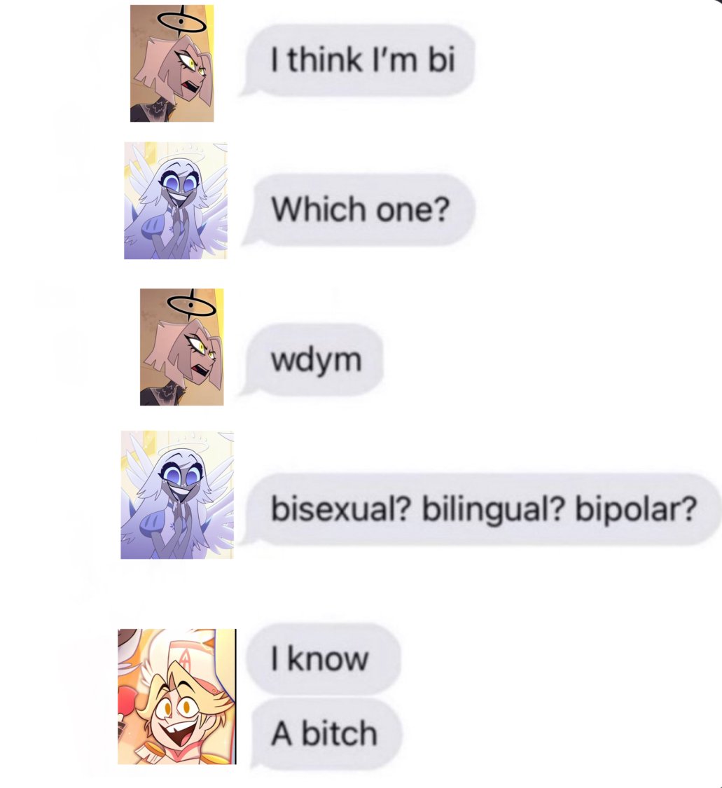 I had to. 🤭
#HabinHotelSeason2
#HazbinHotelAbel 
#HazbinHotelLute
#HazbinHotelEmily