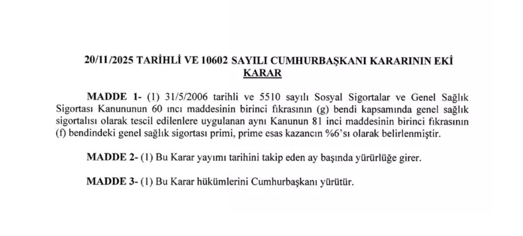 Erdoğan, işsiz, gelecek kaygısı yaşayan ve hiçbir geliri olmayan kişilerden alınan Genel Sağlık Sigortası primini yüzde 100 artışla 780 TL'den 1560 TL'ye çıkardı.

GSS primi, bir tür işsizlik vergisidir. Borçlu sayısı ise her geçen gün artıyor. Nefes alandan dahi vergi alacaklar