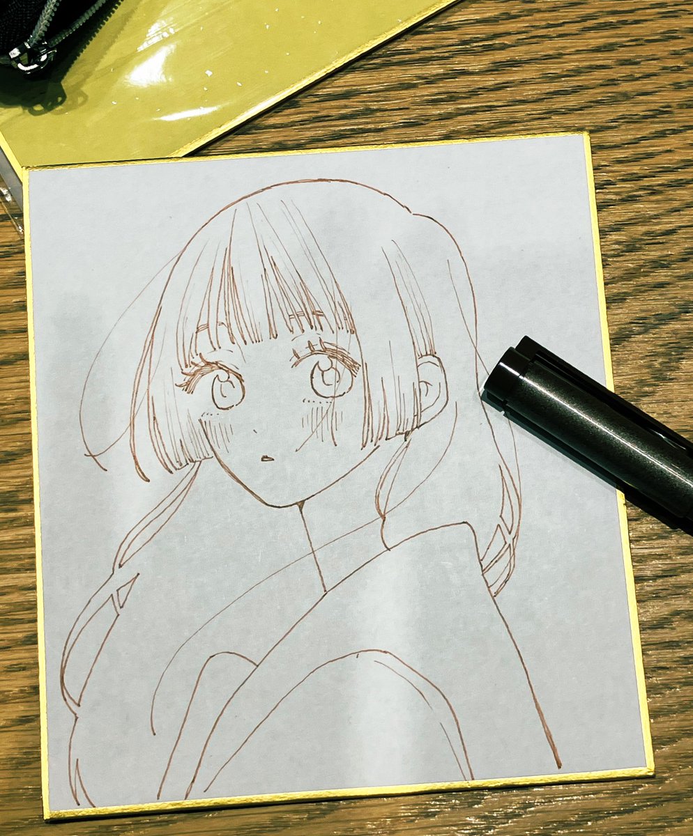 コミティア用の原画描いてみました☺️
まだ申込みすらしてないのに！笑

需要とか考えずにただ自分が描きたいもの描いてる…どなたかに手に取っていただけますように🙏✨