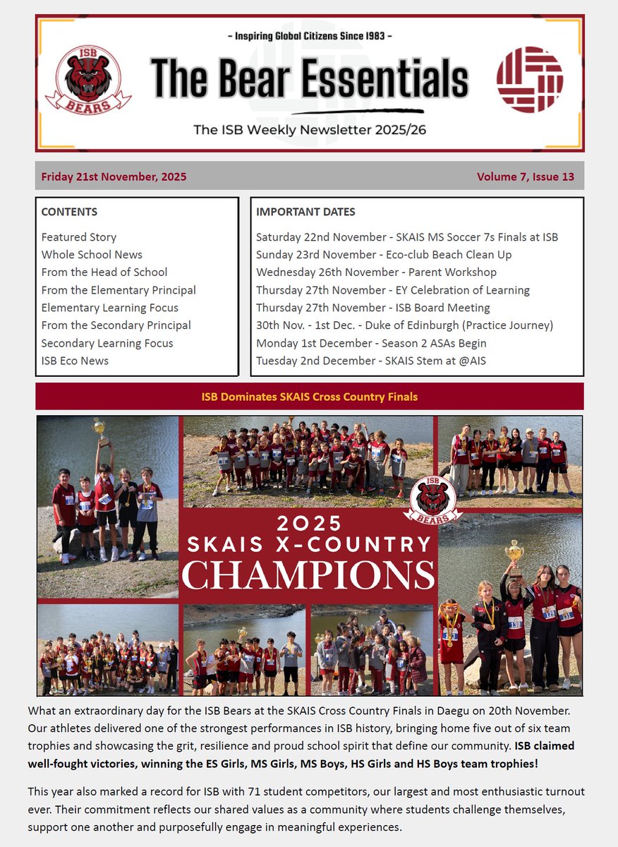 ISBLearning's tweet image. This week&apos;s newsletter is now available to download from the &apos;news&apos; section of the ISB Website. Have a great weekend!  

heyzine.com/flip-book/e365…

#isblearning #ib