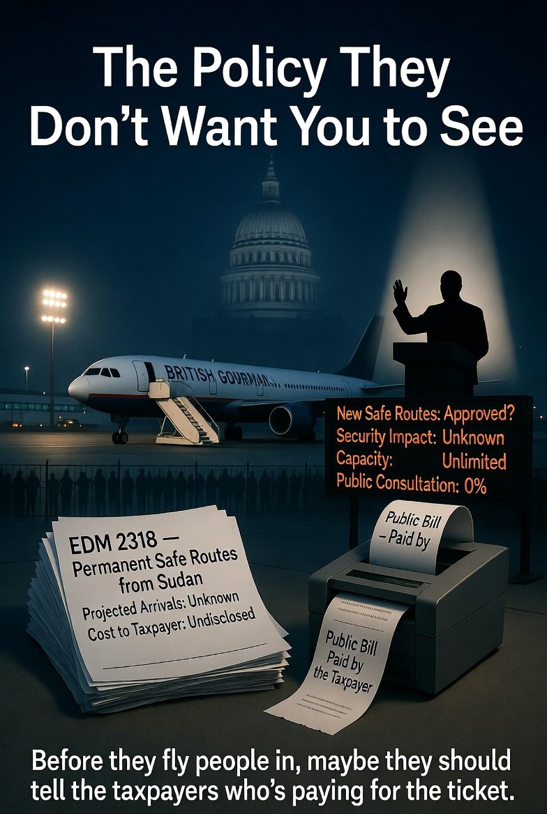 skbytes's tweet image. “Flying thousands into Britain on taxpayer-funded planes isn’t compassion it’s policy without transparency. A nation deserves to know the true cost.”