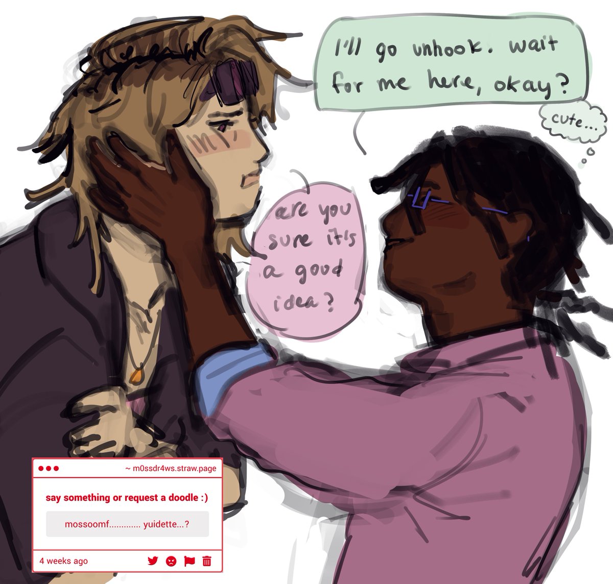 m0ss_dr4ws's tweet image. how silly can they GET #yuidette #yuikimura #claudettemorel #dbdfanart #deadbydaylight