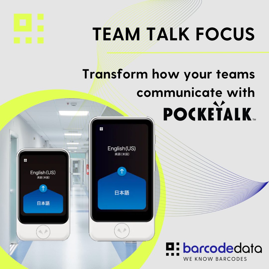 BarCodeData's tweet image. From hospitals and schools to council services, logistics networks and customer-facing teams, #Pocketalk ensures everyone can be heard.

#StartTheConversation today ➡️ barcodedata.co.uk/shop-by-brand/…

#TranslationDevices #Communication #PublicSector #Healthcare #Education #Logistics