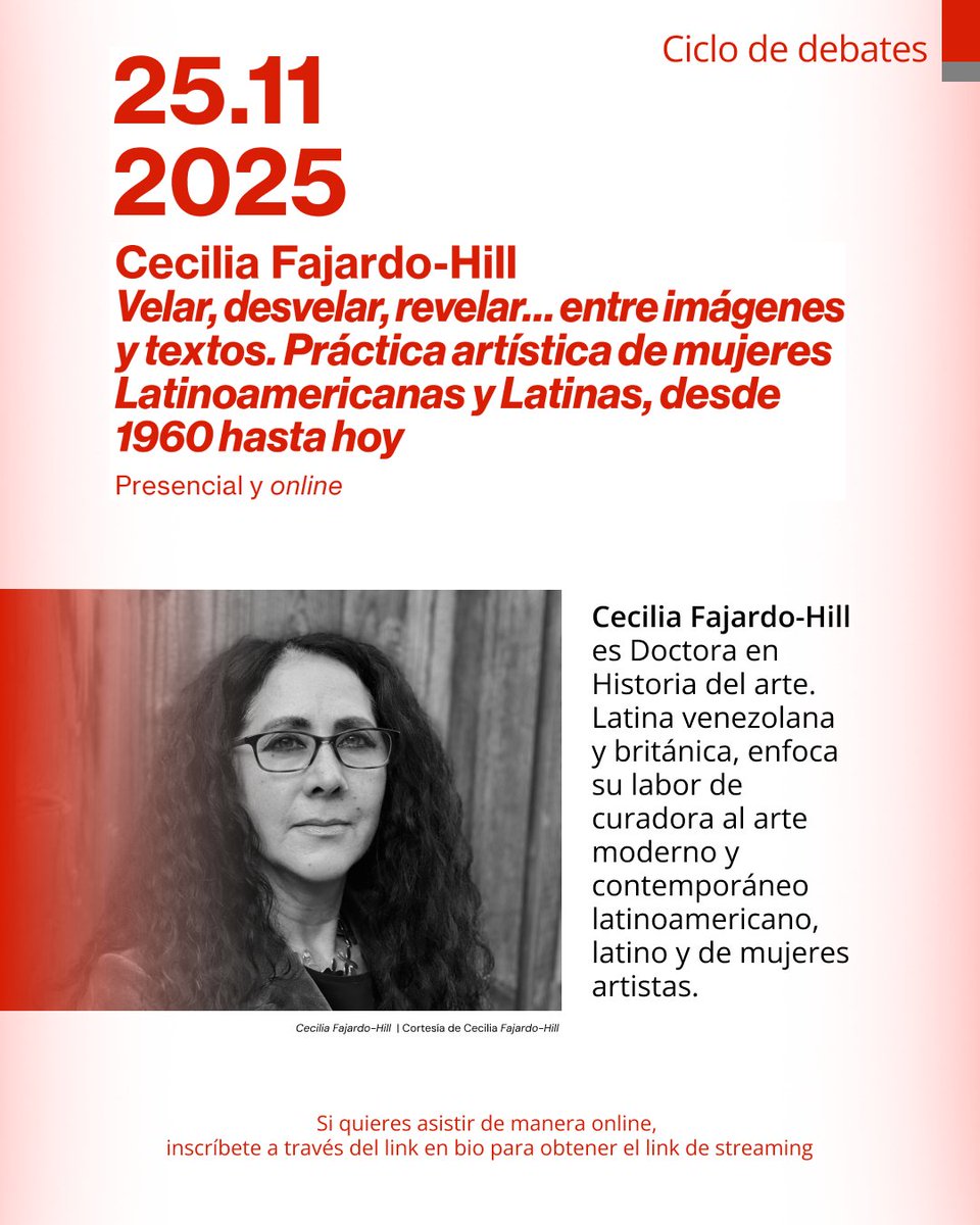 📸✍️ ¿Cómo transformaron las mujeres latinoamericanas el arte desde los 60 hasta hoy? La comisaria Cecilia Fajardo-Hill lo explora en Velar, desvelar, revelar…. 
🗓️ 25 nov | 19h 📍 KBr Barcelona 💻 Presencial y online