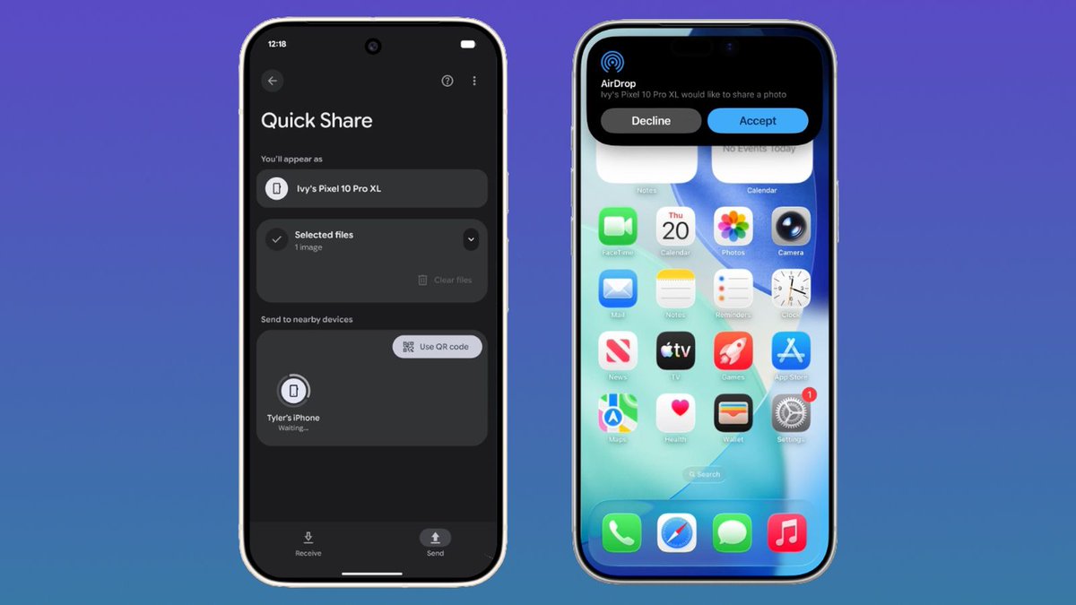 newsbookmobilax's tweet image. 🤯 Quick Share sur Pixel 10 active enfin l’AirDrop vers iPhone !

➡️ Installez la mise à jour “Quick Share Extension” sur le Play Store + redémarrage… et ça marche dans les deux sens.

💬 Vous testez ?

#Pixel10 #QuickShare #AirDrop #apple #android